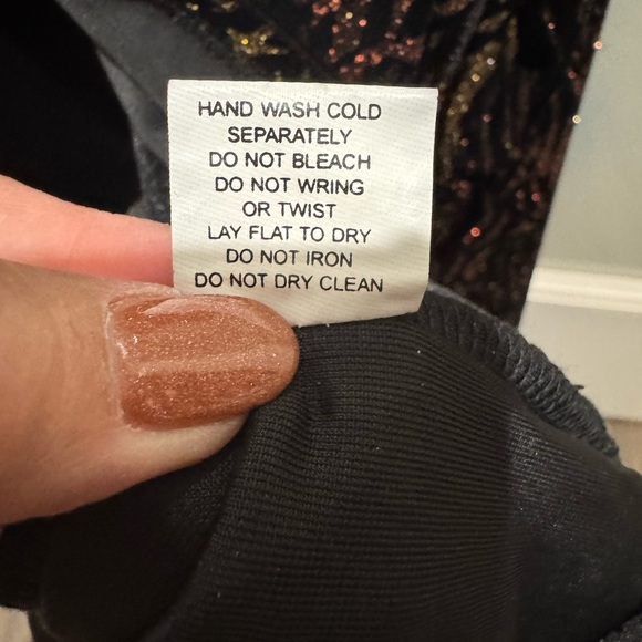 Elementz Metallic Glitter Jacket  Attached Velvet Cami Size XL Holiday Elegant - Picture 11 of 13